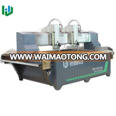 Double heads waterjet cutting machine for glass